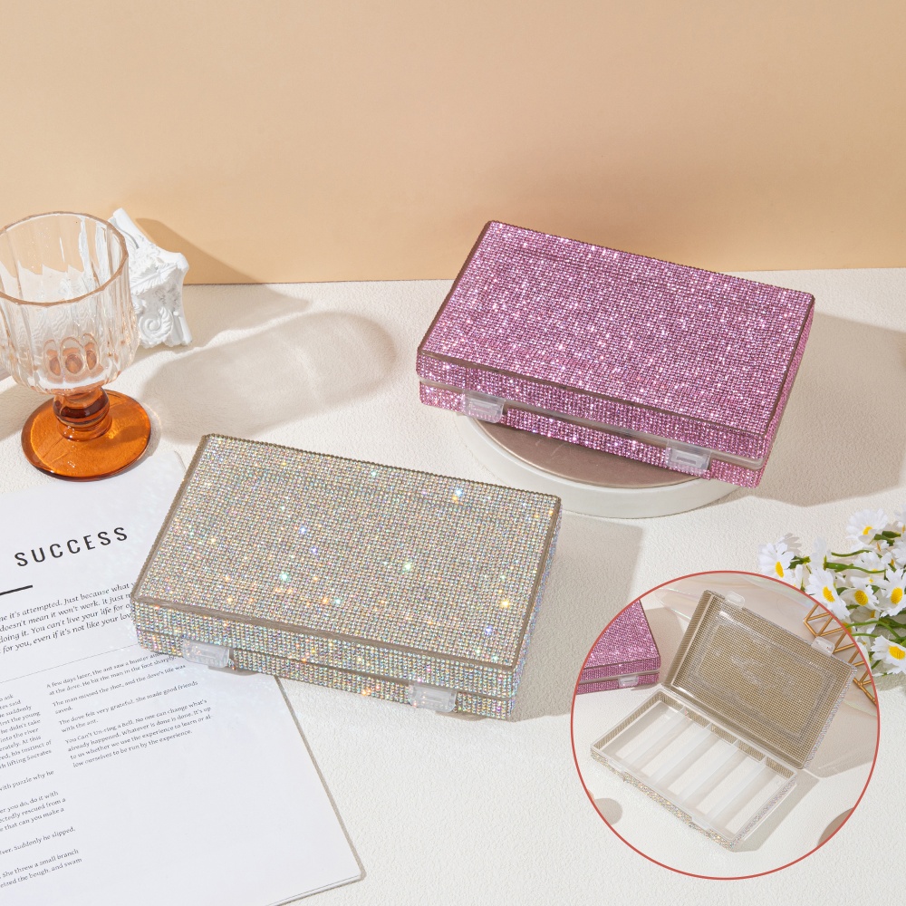 Women Accessories Organizer - Caixa de Armazenamento Luxuosa com Strass