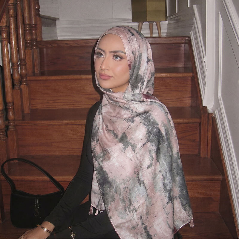 Women'S Vacation Accessories - Hijab Respirável com Estampa de Pintura