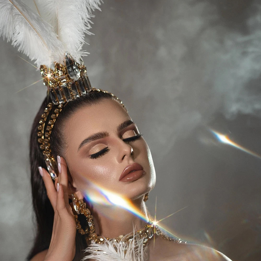 Queen Accessories - Mais vendido rainha exagerada pena coroa