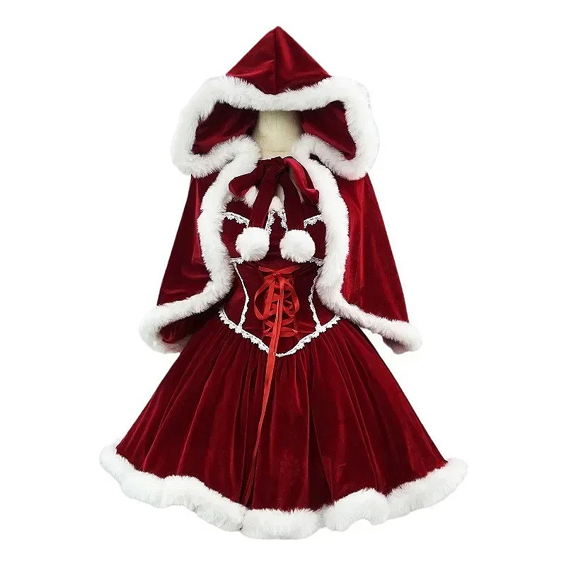 Women'S Vacation Accessories - Ano novo vestido vermelho manto cosplay