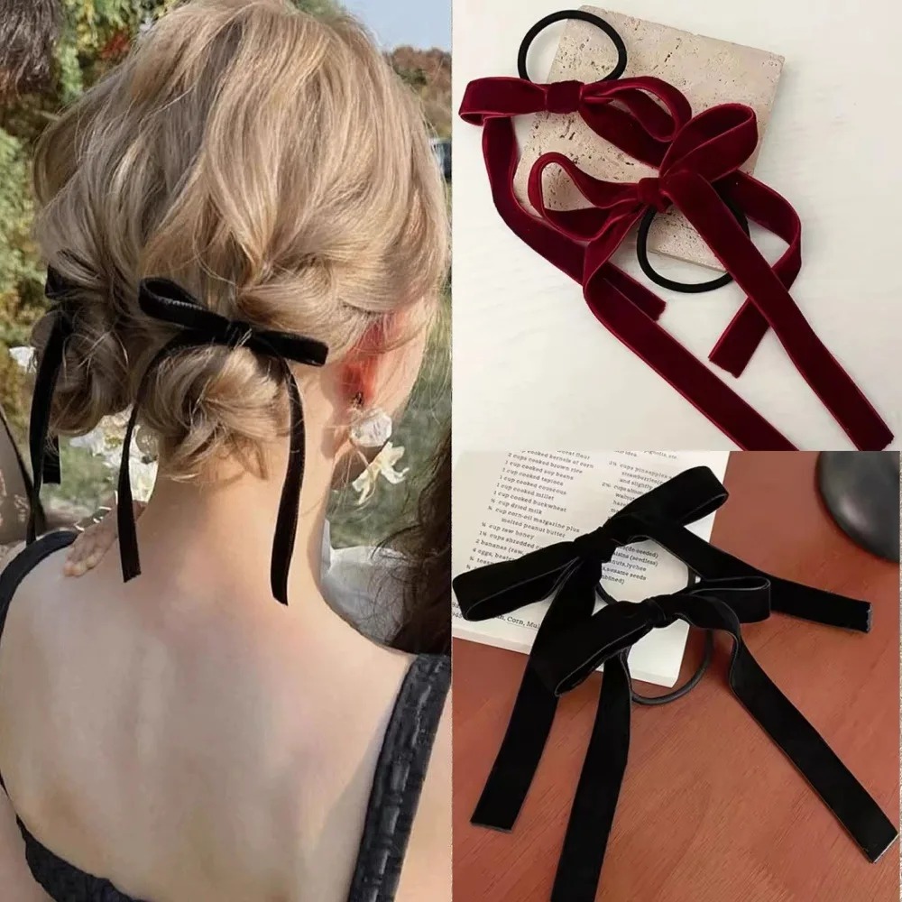 2 Laços de Cabelo de Veludo Pr - Hair Tie Velvet avaliação e preço