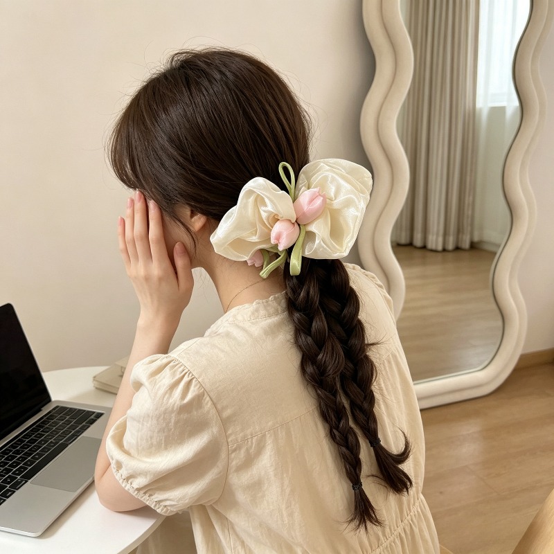 Elástico de Cabelo Coreano Tul - Women Accessories Photos avaliação e preço