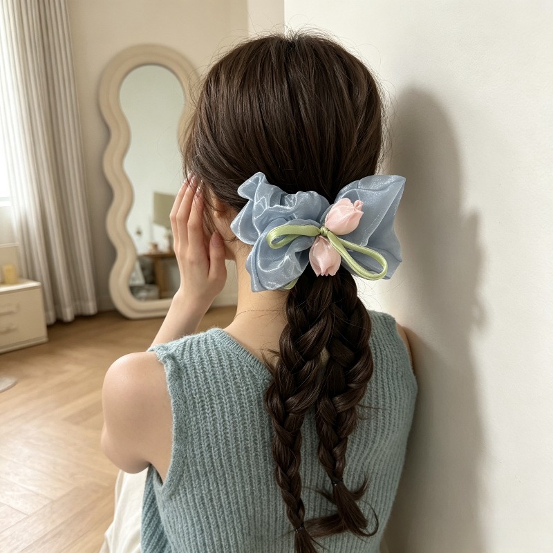 Elástico de Cabelo Coreano Tul - Women Accessories Photos avaliação e preço