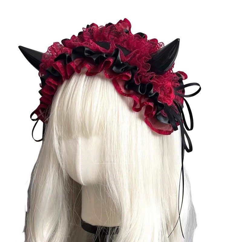 Tiara de Renda Gótica Japonesa - Women Accessories Photos avaliação e preço