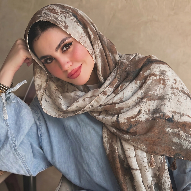 Hijab Respirável com Estampa d - Women'S Vacation Accessories avaliação e preço