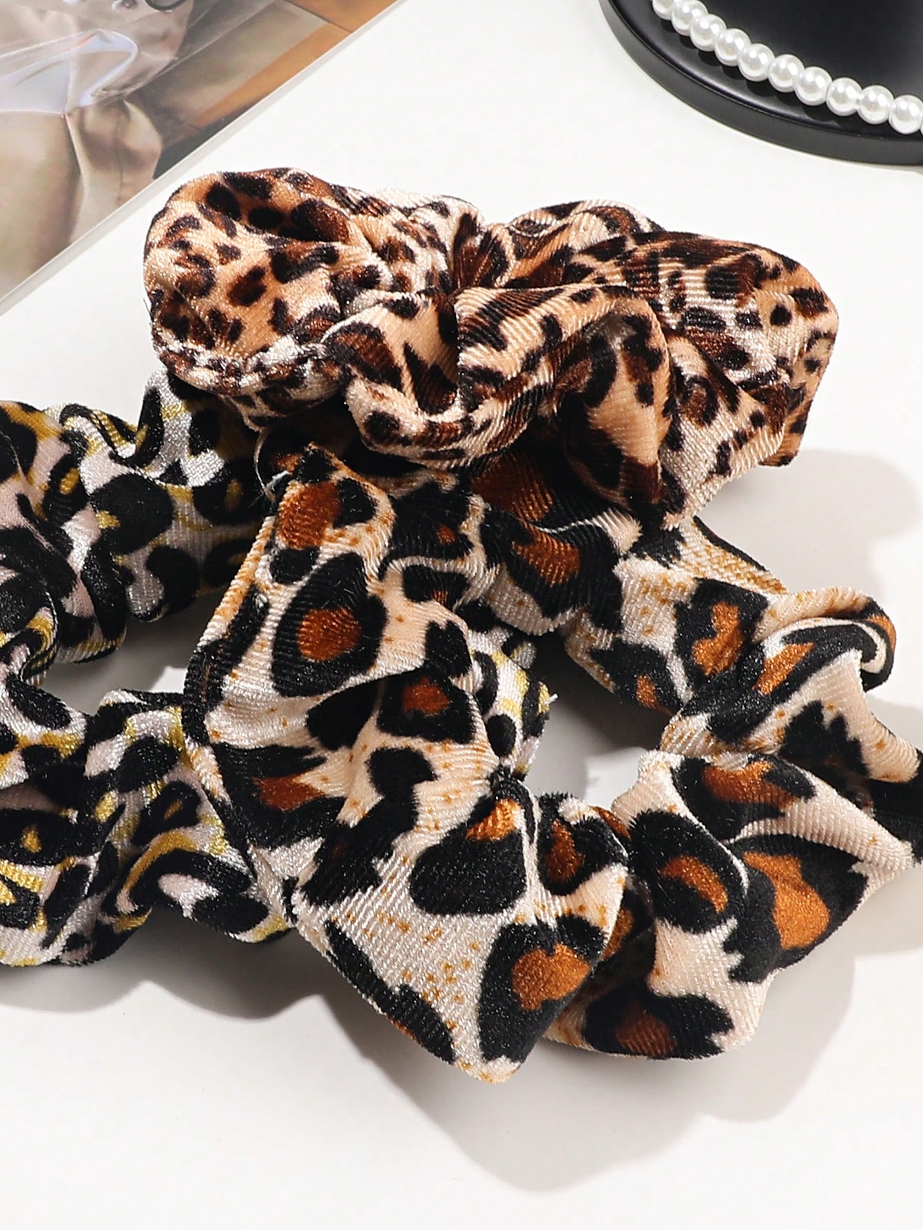 3/6/12 pçs leopardo veludo e c - Hair Tie Velvet avaliação e preço