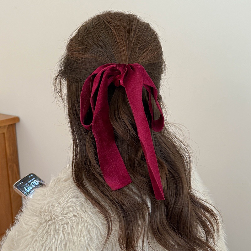 Bonito vermelho preto veludo f - Hair Tie Velvet avaliação e preço