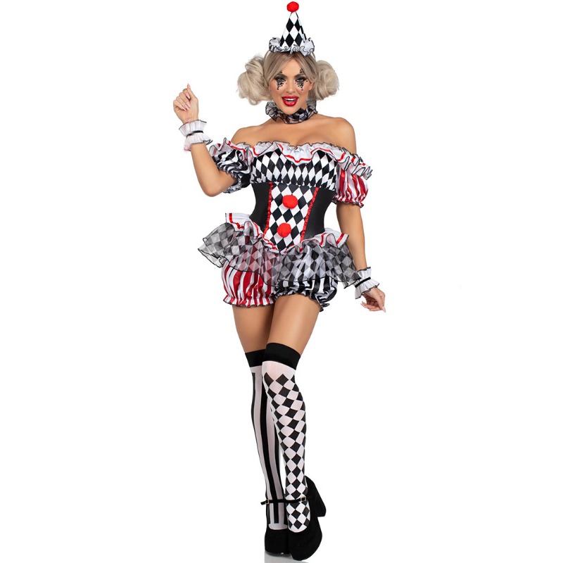 Mulheres palhaço cosplay traje - Women'S Vacation Accessories avaliação e preço